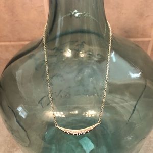Gold crescent necklace